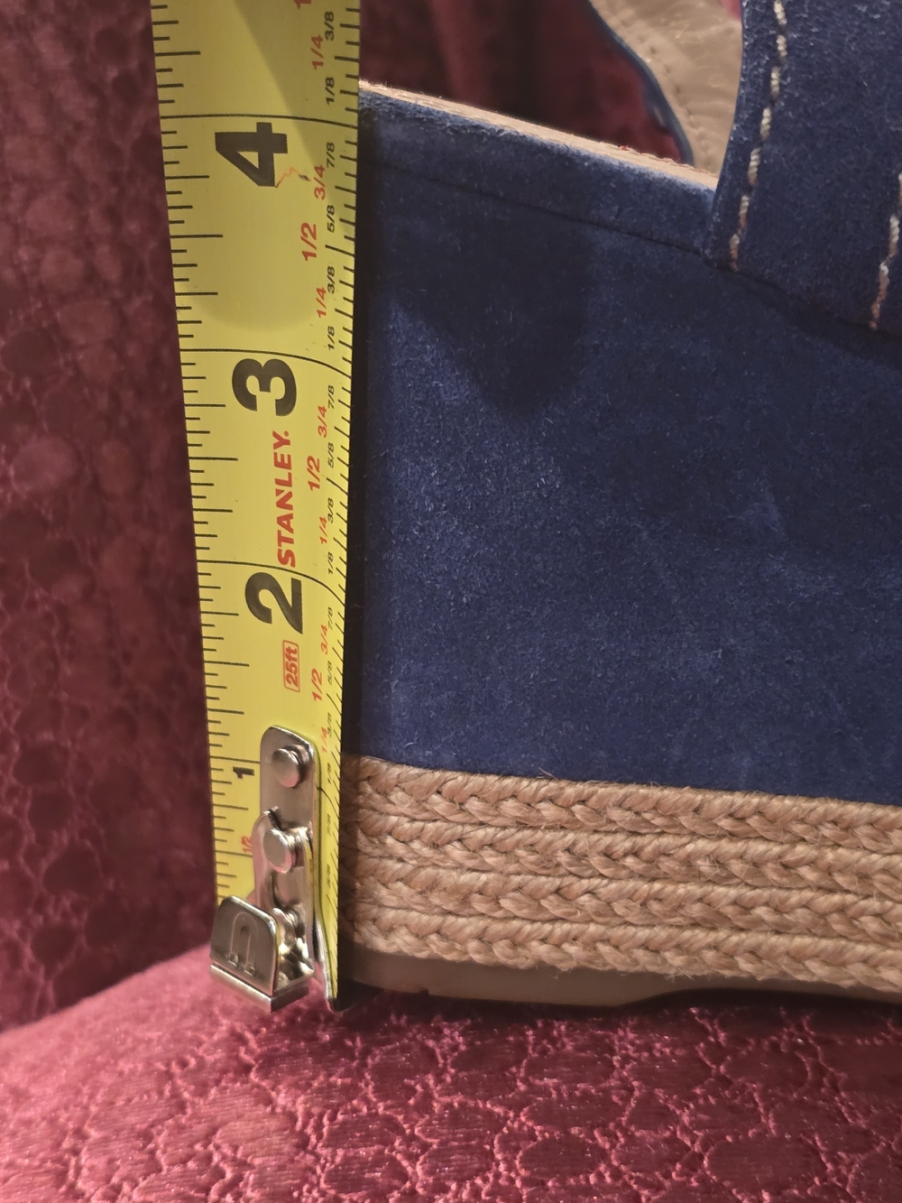 PRADA GENUINE Blue Suede Wedge Sandals with Ankle Strap - Picture 16 of 16